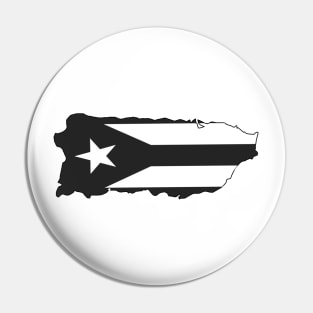 Puerto Rico Black Flag Pin