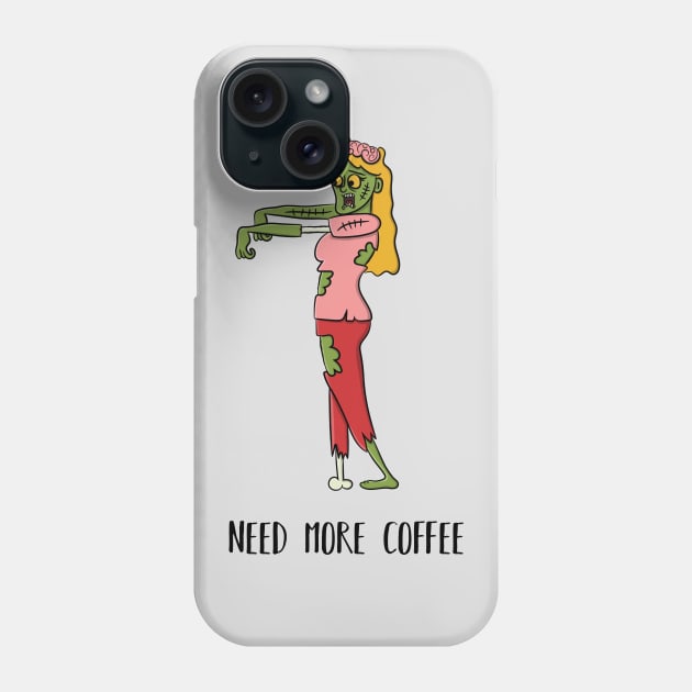 Coffee Zombie Girl #2 Phone Case by krimons