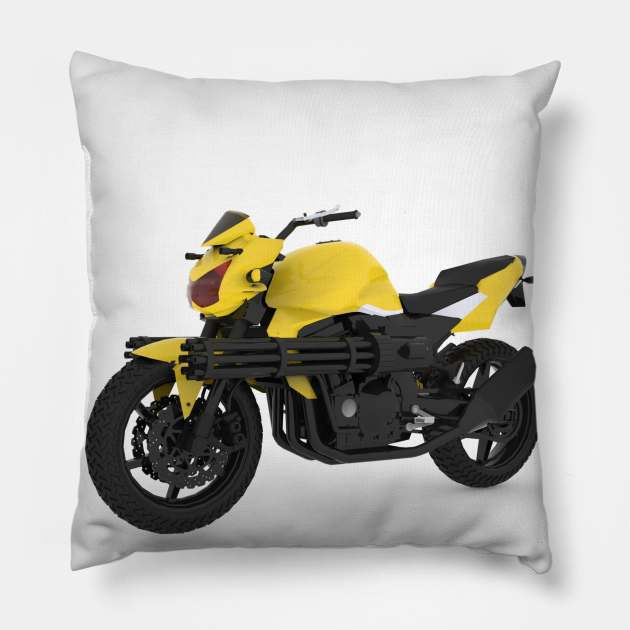 Bike One Pillow by Rizaldiuk