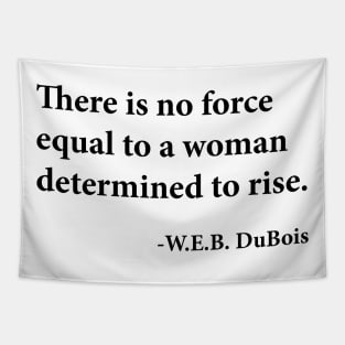 There is no force equal to a woman determined to rise. W.E.B. DuBois, Black History Tapestry