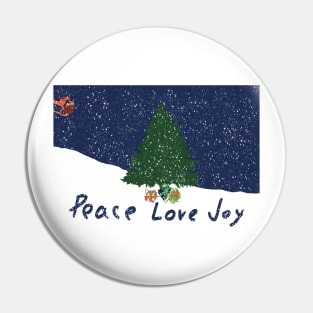 Peace Love and Joy Pin