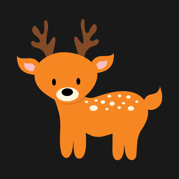 cute cartoon deer by Ulka.art