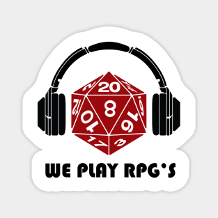 We Play RPGs Logo Magnet