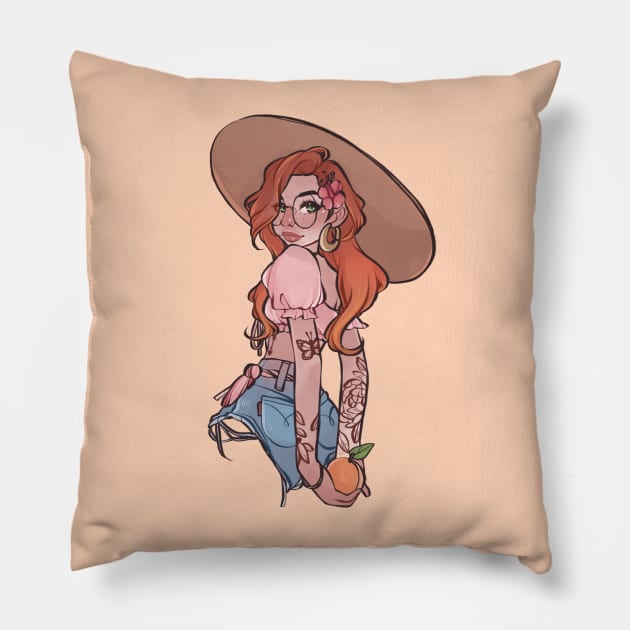 Peachy Pillow by soniastegemann