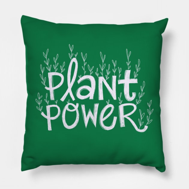 Plant Power Pillow by IllustratedActivist