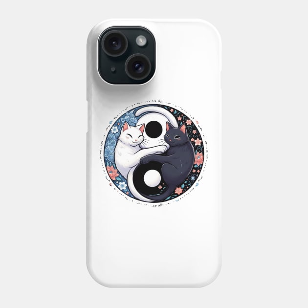 Playful Ying Yang Cats Phone Case by Shawn's Domain