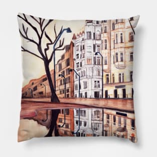Watercolor - london view Pillow