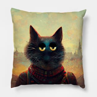 cat portrait Pillow