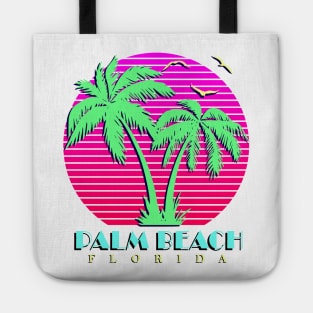 Palm Beach Florida Palm Trees Sunset Tote