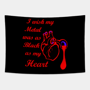 Black Metal Heart Tapestry