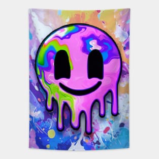 Paint Splatter Smiley Tapestry