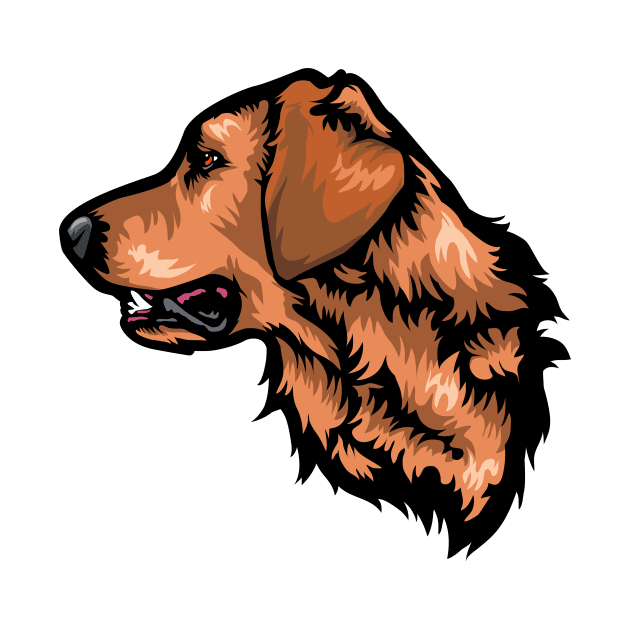 Golden Retriever Portrait Drawing by IPRINT