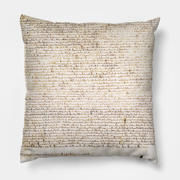 The Magna carta - digitally remastered high resolution version Pillow by RandomGoodness