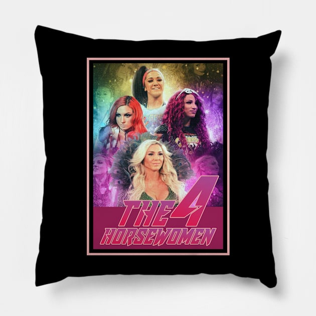 THE 4 HORSEWOMEN Pillow by mapasakehh