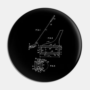 Golf Club Head Vintage Patent Drawing Pin