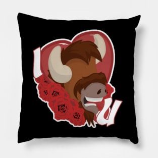 I love you (Valentines day Buffalo) Pillow