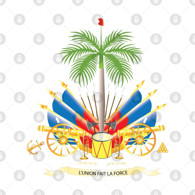 Haiti coat of arms T shirts, masks, tank tops ect.. by Elcaiman7