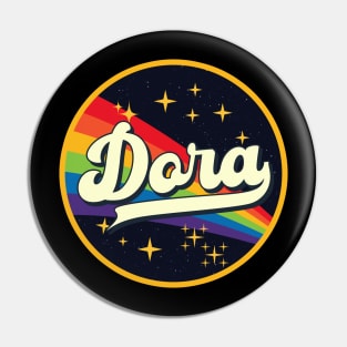 Dora // Rainbow In Space Vintage Style Pin