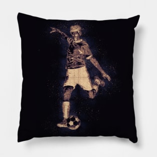 Abstract Football Player Artwork Pillow