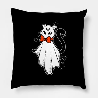 Cat in a ghost costume Pillow