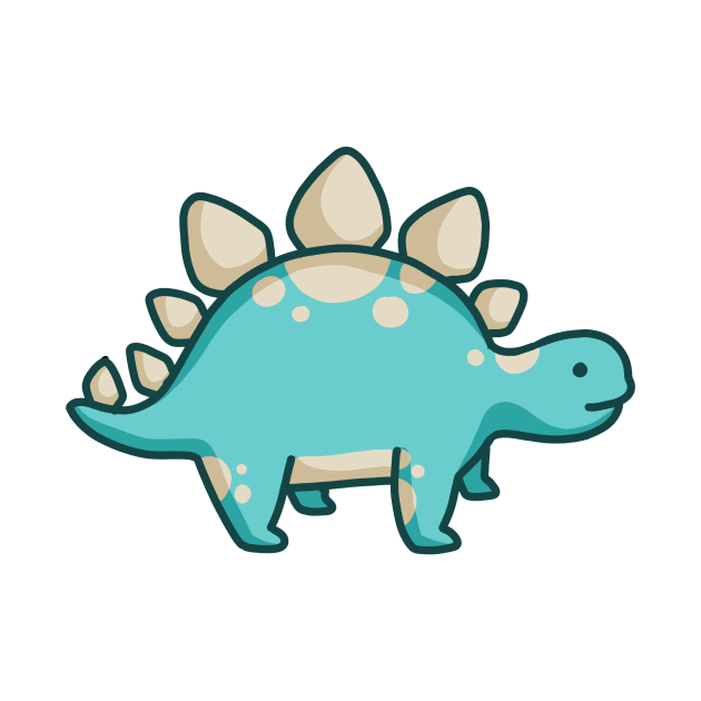 Cute Stegosaurus Dino Dinosaur by hugadino