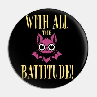 Cute Nerdy Vampire Bat Pin