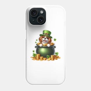 St Patricks Day Cavalier King Charles Spaniel Dog Phone Case