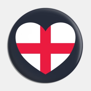 England Flag Heart Pin