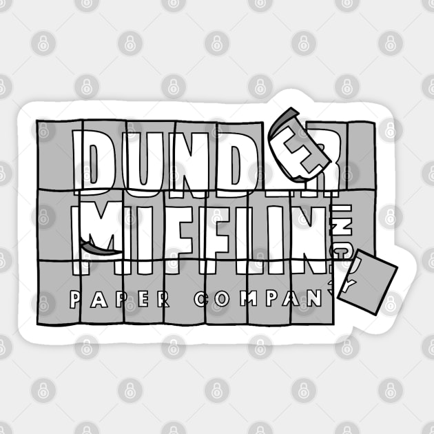 Dunder Mifflin The Office Logo' Sticker | Spreadshirt