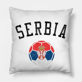 Serbia Soccer Team Heritage Flag Pillow