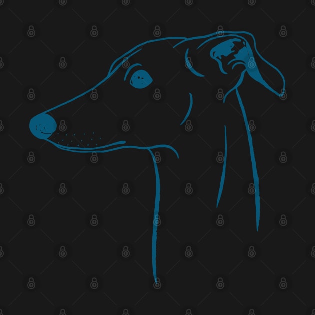 Italian Greyhound (Pink and Blue) by illucalliart