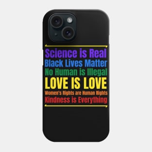 Love is Love Black Lives Kindness Phone Case