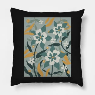 wildflower field - blue tones Pillow