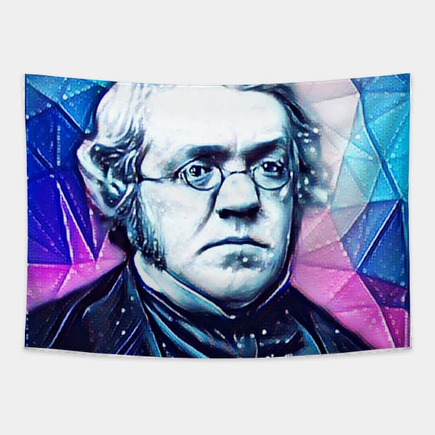 William Makepeace Thackeray Snowy Portrait | William Makepeace Thackeray Artwork 4 Tapestry by JustLit