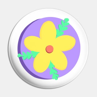 Yellow flower Pin