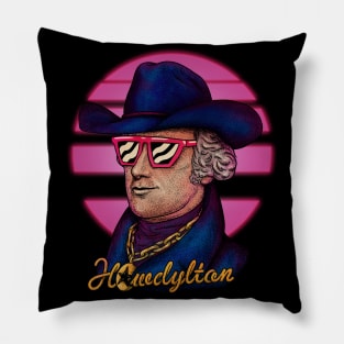 Howdylton - Hamilton Alexander | The Retrowave Cowboy Pillow