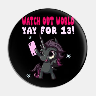 13th Birthday Pin