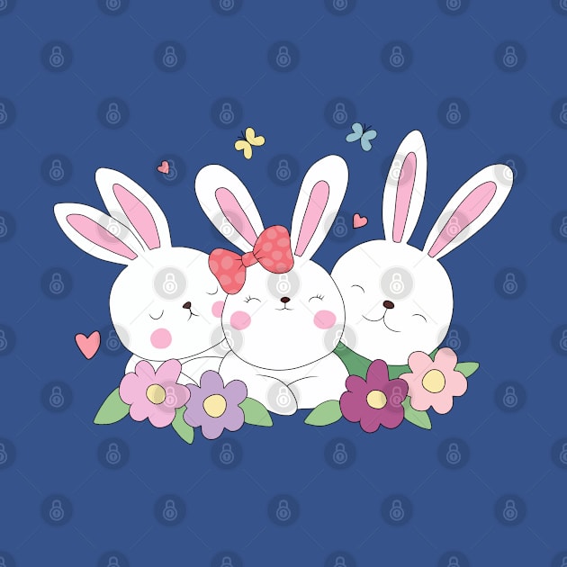 Easter Bunnies by valentinahramov