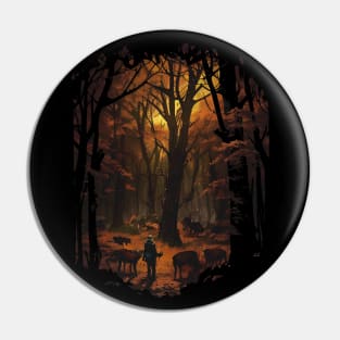 Autumn Forest Deer - Hiking Adventure Pin