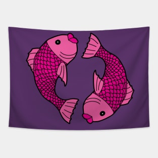 pretty pink fish Tapestry