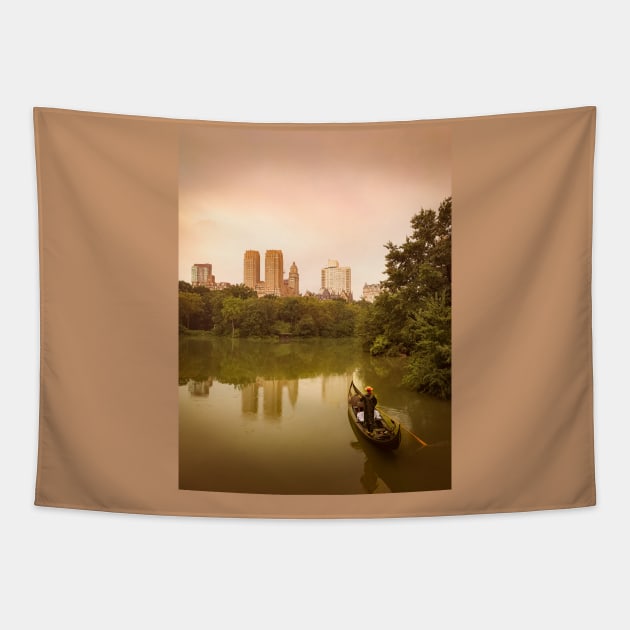 Central Park Manhattan Boat Ride NYC Tapestry by eleonoraingrid