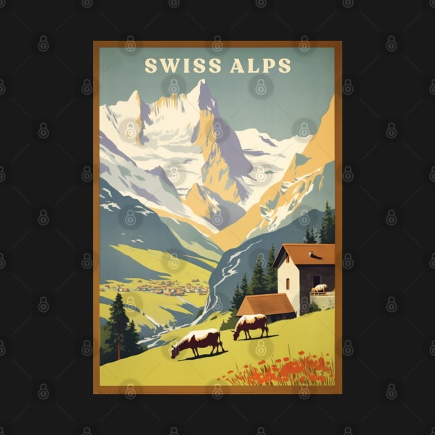 Swiss Alps by Retro Travel Design