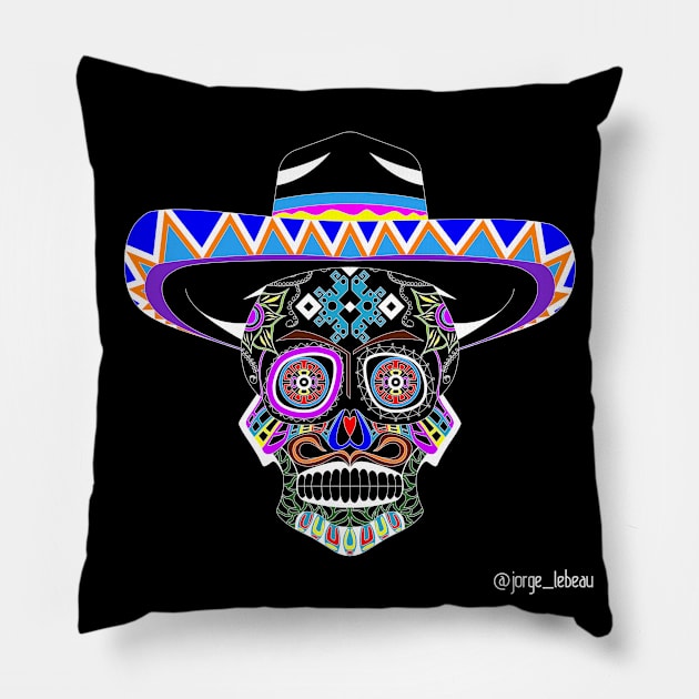 mexican mariachi in charro style Pillow by jorge_lebeau