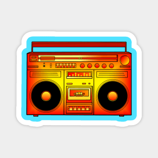 Warm Red Orange Gold Fire Boombox Magnet