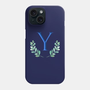 Monogram Botanical Leaf Y Phone Case