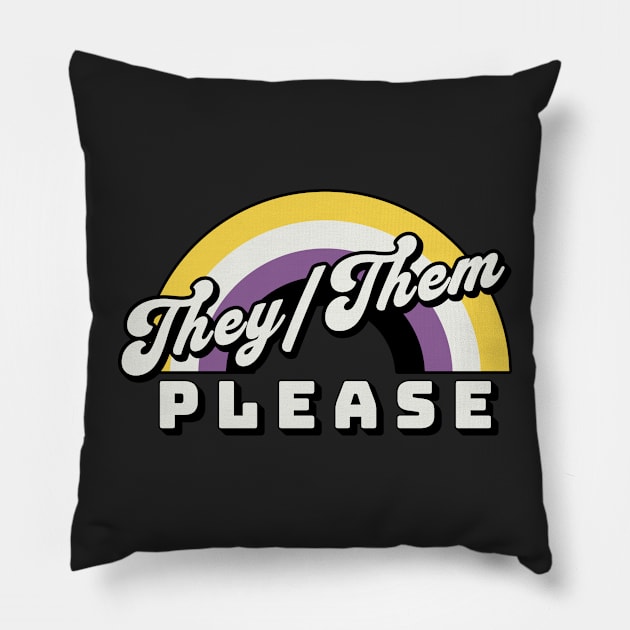 They/Them Please Pillow by valentinahramov