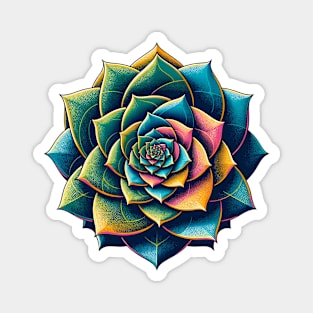 Geometric Growth - Spiral Succulent Magnet