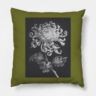 Chrysanthemum Delight - Stunning Monochromatic Flower Art Pillow