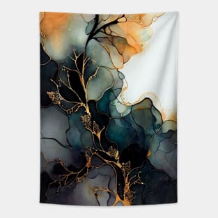 Spring Meadow - Abstract Alcohol Ink Art Tapestry