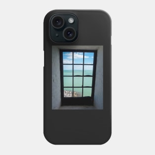 The view from the lighthouse window Bill Baggs Lighthouse Key Biscayne Florida Phone Case